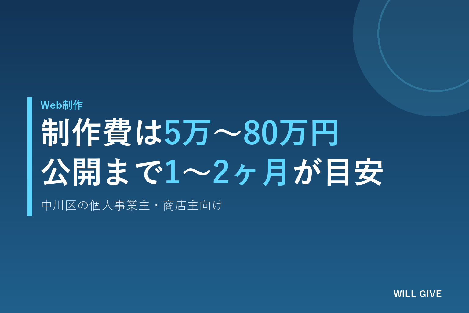 中川区のホームページ制作費用は5万〜80万円、公開まで1〜2ヶ月が目安です